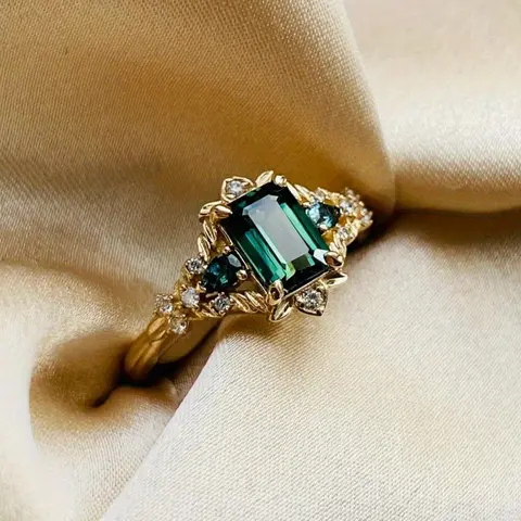 Elegant Artificial  Zircon  Decorated Ring, Fashion Accessories for Women, Trendy All-match & Exquisite Jewelry for Birthday Gift, Elegant Glittering Ring, Artificial Gemstone Ring, Artificial Zircon Rings