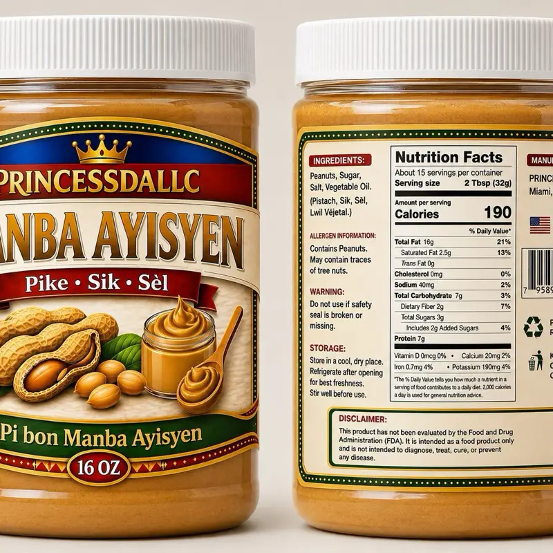 Traditional Haitian Peanut Butter - Varieties Include Manba Ayisyen, Piké and Sèl Pantry Nut Butter