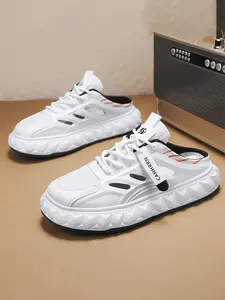 Men's Breathable Hollow Out Slip-On Sandals, Casual One-Step Lazy Shoes, Stylish Low Top Footwear for Everyday Wear