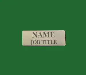 Custom Laser Engraved Magnetic Name Tag with Personalized Name and Job Title for Professional Use