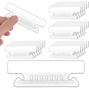 100Pcs 3 1/2 Inch Hanging File Folder Tabs Plastic Tabs for Hanging File Folders and Inserts Clear File Folder Tabs Insertable Plastic Tabs for Back to School Organizer Office Room