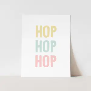 {Multicolor} Hop Hop Hop Art Print