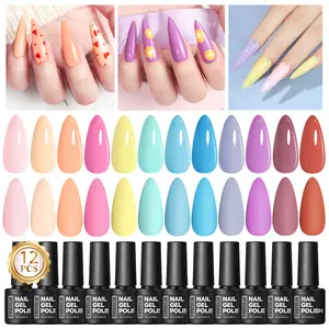 COSCELIA Gel Nail Polish Set Pink Nude White Red Sparkle Silver Glitter Gel Manicure Kit for DIY Home Nail Art Decoration Long Lasting Shine Smooth Gentle UV Cutics Cosmetic