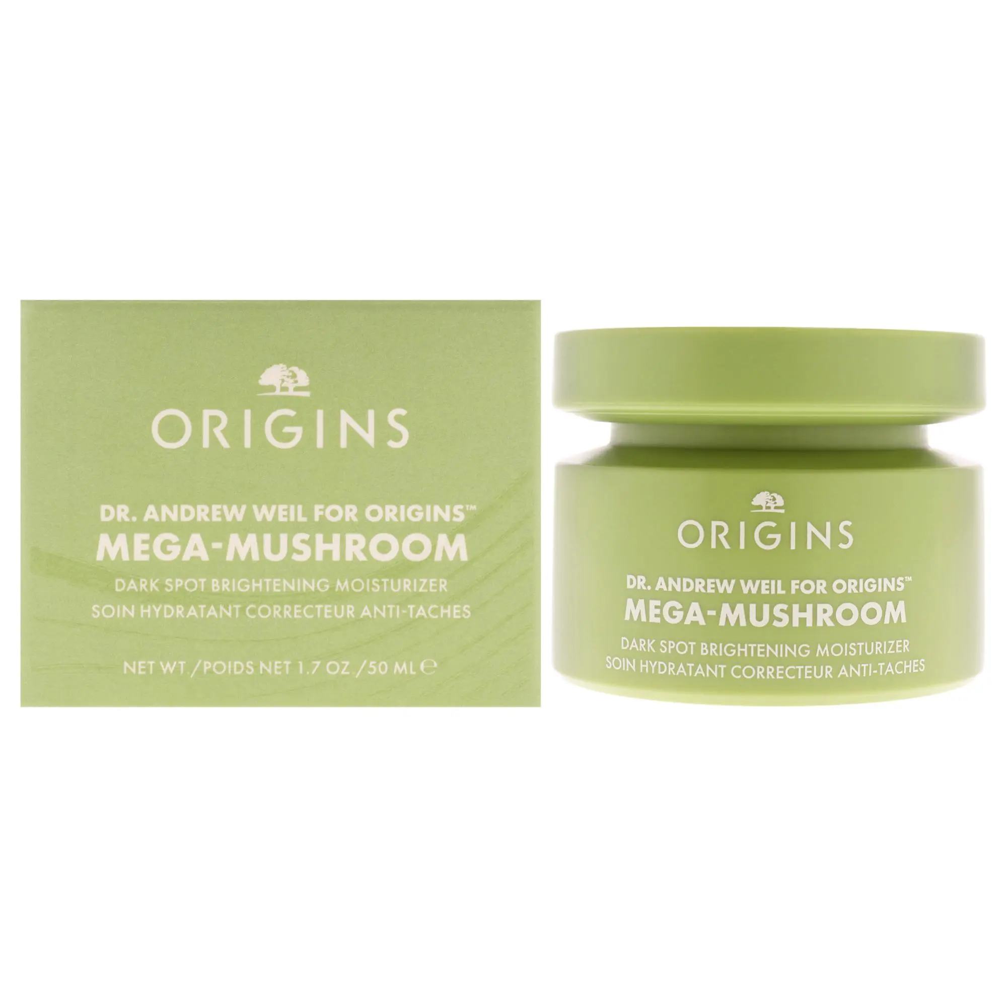 Origins Mega Mushroom Dark Spot Brightening Daily Moisturizer - Unisex, 1.7 fl oz, Moisturizing, Skin Brightening Treatment, Apply Daily
