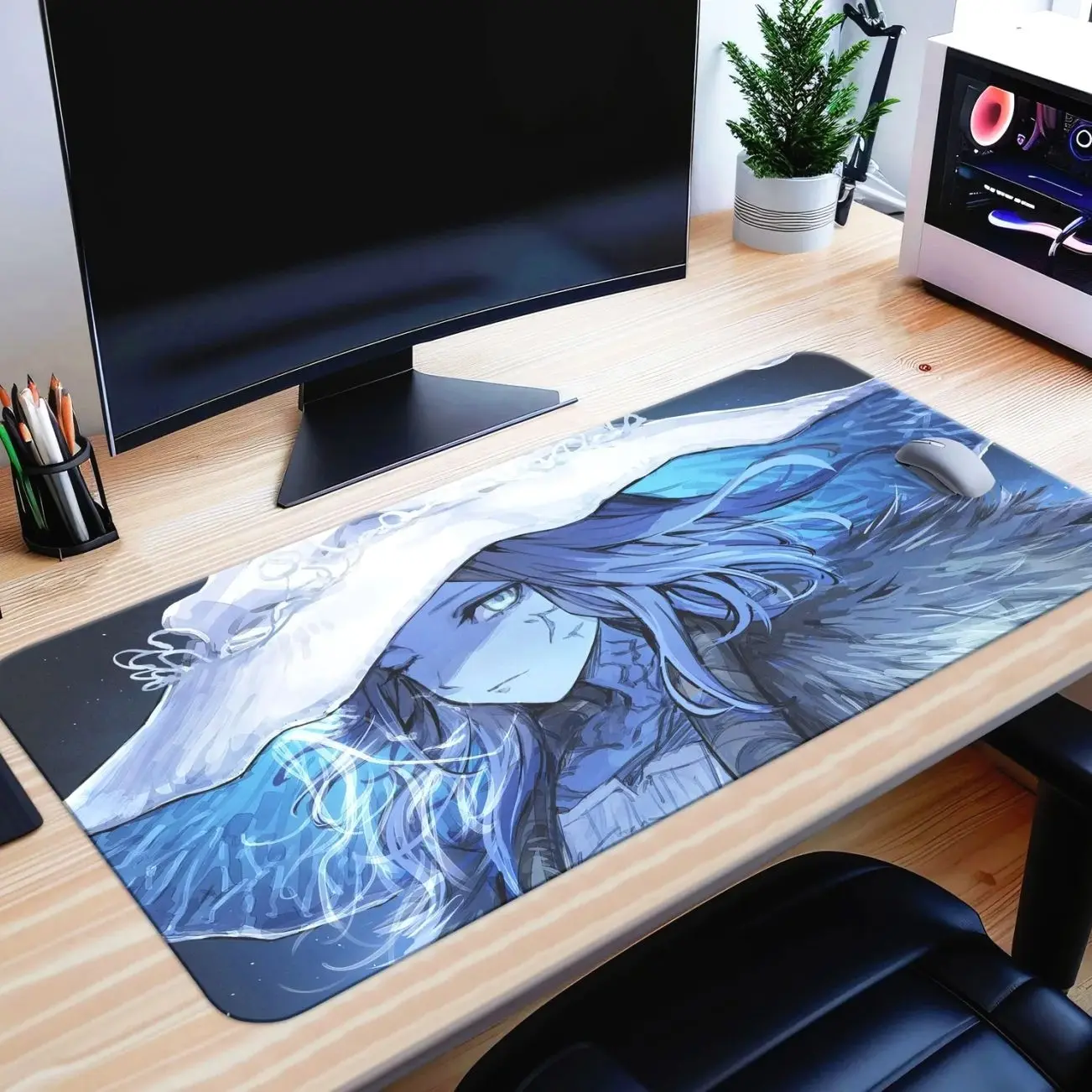 Elden Ring Desk Mat Ranni the Witch Mouse Pad, Lands Between Mouse Pad Gaming Desk Pad, Erdtree Gaming Mousemat, Elden Ring Playmat