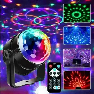 LED Stage Light, USB Powered RGB mode Disco Ball Light, sound Rotating DJ Ball Strobe Light with Remote Control,Magic Dance Car Party Atmosphere Lamp for Home KTV Bar,Party Lighting Decoration, Christmas Gift