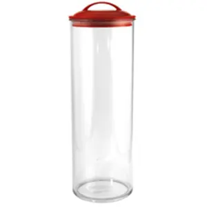 212 MAIN Airtight Acrylic Pasta Canister with Lid - 9-Cup Kitchen Plastic Storage Container, Pet Feeding Supplies Organizer for Pet Food
