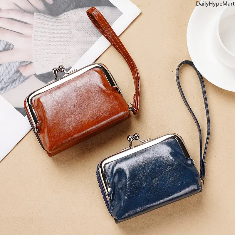 Women's Clutch Wallet, Romantic Faux Leather Purse with Buckle Detail, Card Slots and Matching Wristlet, Wristlet Bag, Funky, Peppy, Glamorous, Elegant Purse, Pvc, Wrist Strap, Ethnic