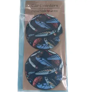 Car coaster fishing lures | men’s car coasters | gifts for him | car coasters | fish lures