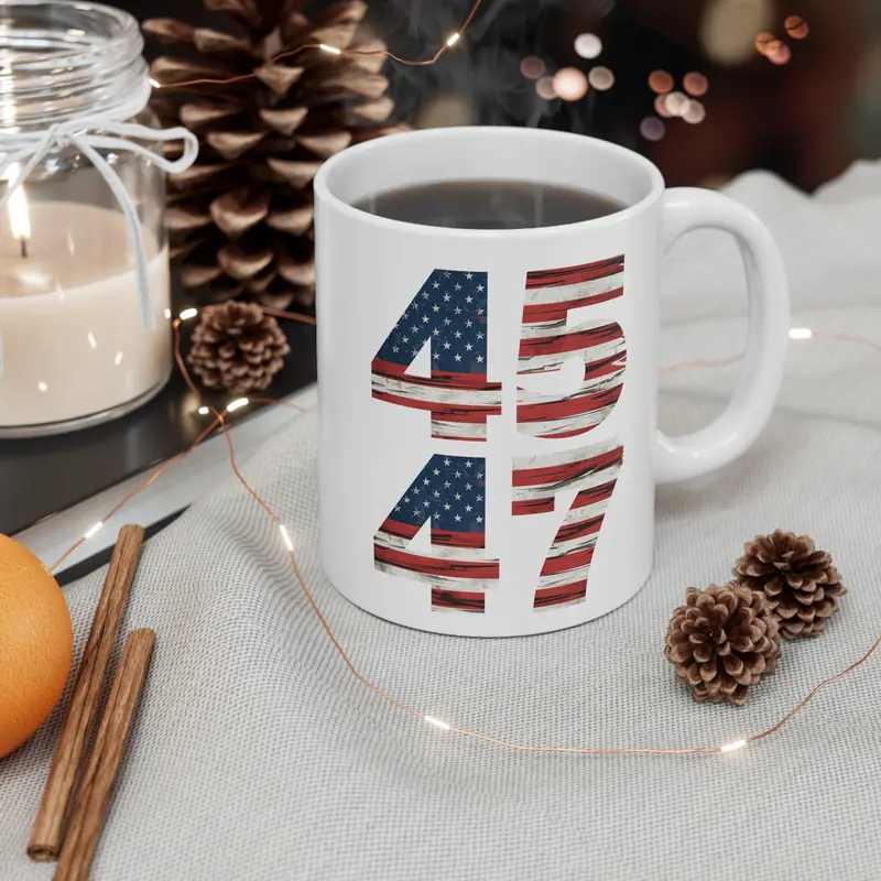 47th President Coffee Mug 11oz - Double Sided Donald Trump Novelty Gift Cup,  Political Humor Tea Mug, Patriotic Mug, Republican Party Mug, - TikTok Shop