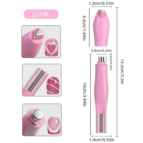 New Multi-Functional Cat Eye Nail Snake Pattern Heart-Shaped Cat Eye Tool Detachable Multi-Functional Rocket Boxed Supplies