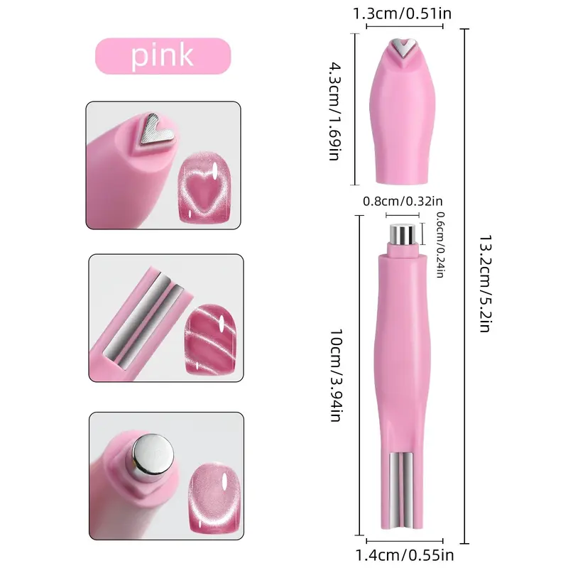 New Multi-Functional Cat Eye Nail Snake Pattern Heart-Shaped Cat Eye Tool Detachable Multi-Functional Rocket Boxed Supplies