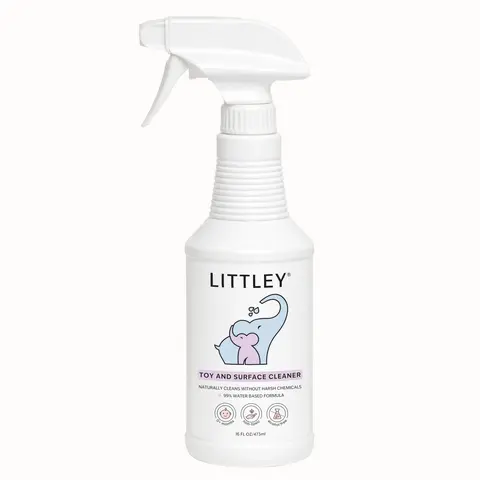 Littley 16oz infant & toddler toy and surface cleaner | fragrance-free HOCl spray for toys, high chairs & baby essentials
