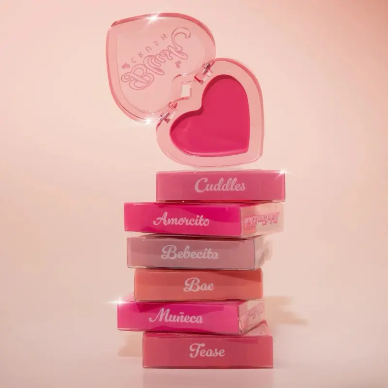 Italia Deluxe Blush Crush Lip & Cheek Balm - Pink Lip & Cheek Balm in Heart-Shaped packaging - Cosmetic, Makeup  Hydrating Dewy Radiant Gloss Lipgloss