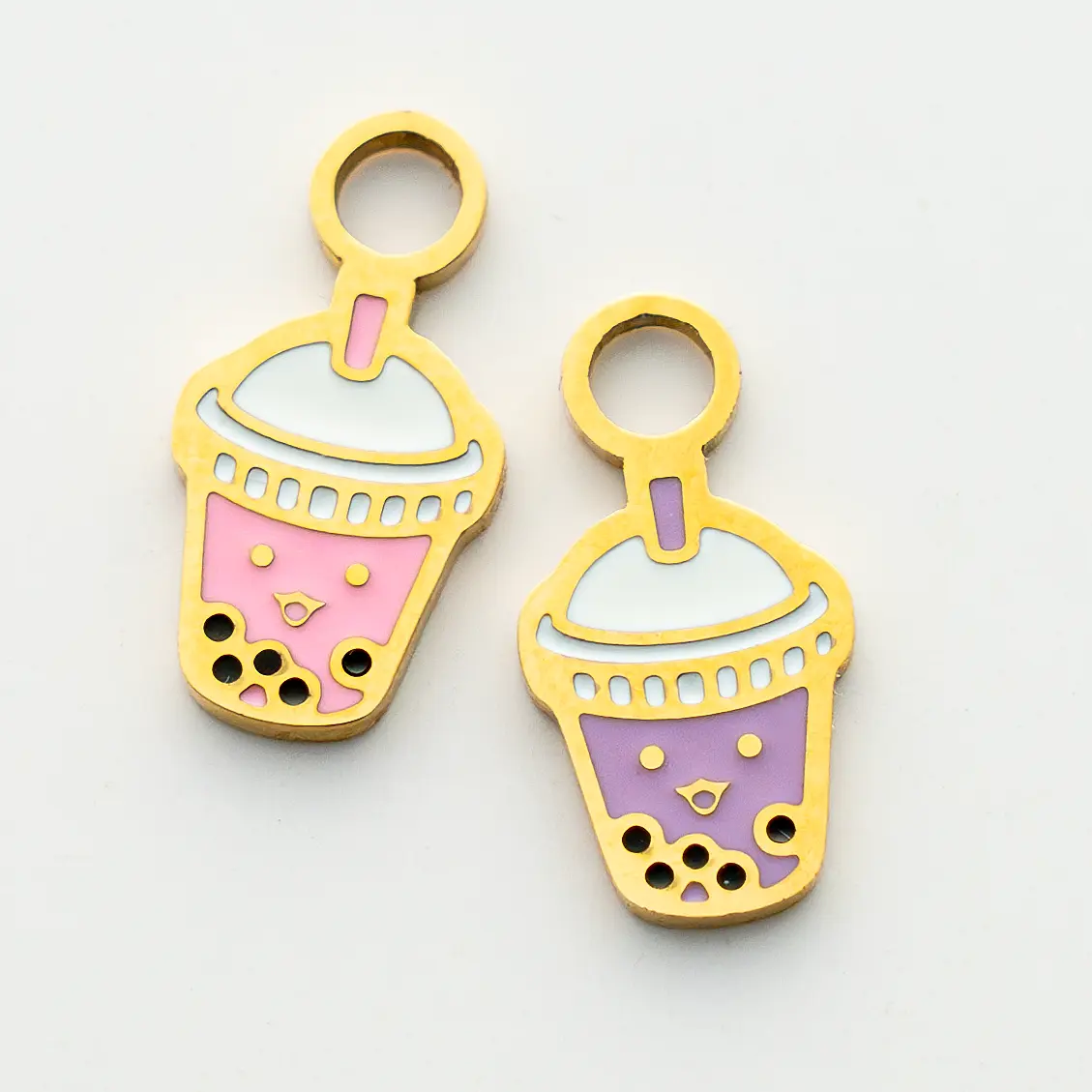 Kawaii Bubble Tea Hoop Charms