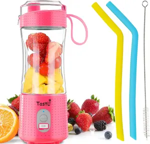 Personal Blender, Portable Juice on the Go Blender for Shakes and Smoothies, USB-C Rechargeable, Cordless (Pink) Rongshengfa Electronics