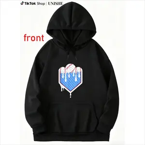 Cool Boys’ Baseball Hoodie – Ice Cream Drip Sprinkles Birthday Graphic Long Sleeve