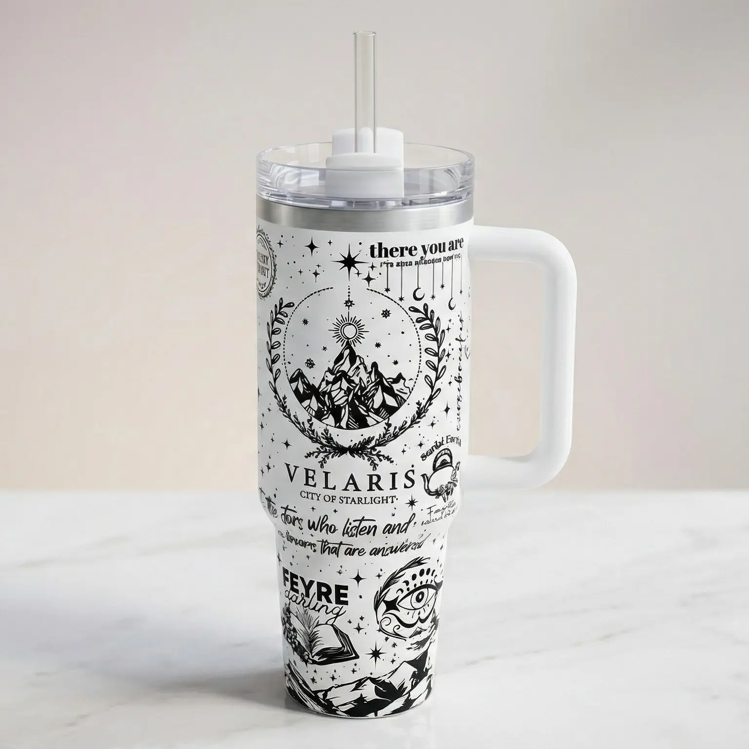 Velaris City of Starlight Tumbler 40oz, Death And Night Tumbler, Acotar Tumbler
