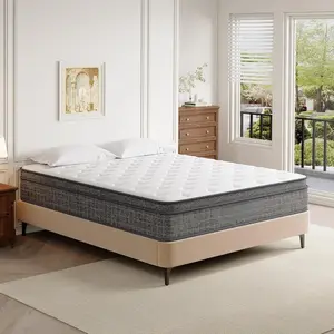 Mattress 12 Inch Firm Hybrid  Bed Mattress in a Box with Gel Memory Foam, Individually Coil Pocket Spring Mattresses, Customized