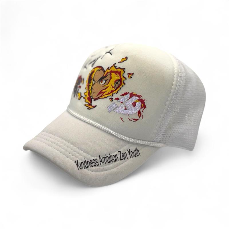 Kazy Kulture 1of1 RENGOKU DS Trucker Hat with Built-in NFC Technology Unique Design for Individuality and Style Cotton Material