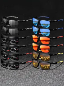 12pcs the latest spliced Sports Outdoor Sunglasses are unisex and available in various colors. Ultraviolet protection UV400 lenses protect the eyes., a classic spliced frame, and anti-slip rubber nose pads, blending style with functionality.