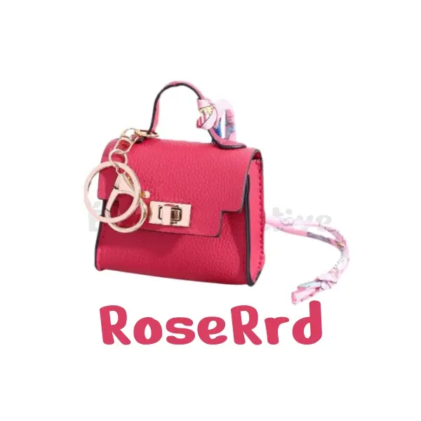 1PCS Mini Bag Exquisite Cute Mini Handbag Keychain Bag Charm Pocket Change Purse Earphone Bag Daily Fashion Accessories Portable Mini Jewelry Bag with Anti Loss Metal Buckle Unique Gift for Birthday Valentines Gifts for Gf Round