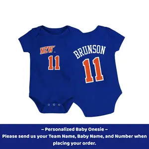 PB - NewY Onesie BR.S For Baby - Personalized Onesie – Custom Name & Number Bodysuit - Sports Fan Baby Outfit - Newborn Bodysuit