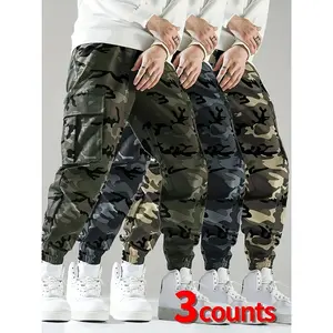 Bulk 3 Pack Men Classic Pants Lightweight Outdoor Jogger Pants US Local Fast Delivery