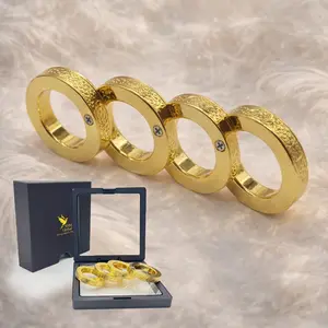 Modular Mechanical Rings Set - Gilded Industrial Scrollwork Knuckle Rings - Versatile Techwear Accessory for Streetwear & Aesthetic Vibe - Statement Jewelry Gift Set