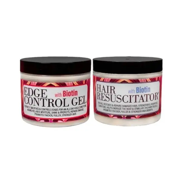 Hair Growth & Edge Repair Bundle for Thinning Hair - Good2Gro by Gold Banner Beauty 2x4 oz | Biotin Hair Resuscitator & Edge Control Duo for Stronger Fuller Edges – Vegan & Cruelty-Free