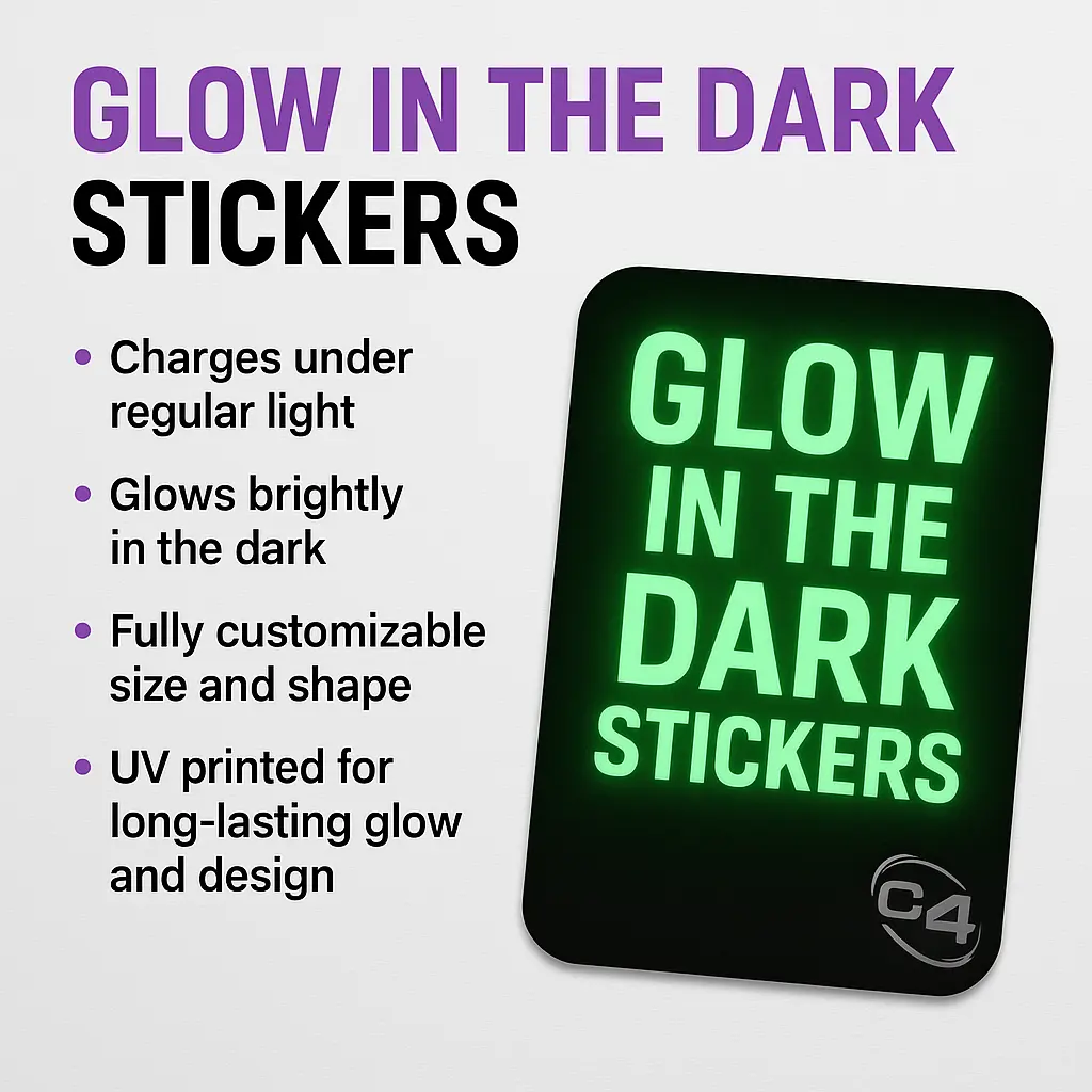 Custom Stickers – Design Your Own with Our Easy Online Tool! - Glow in the dark