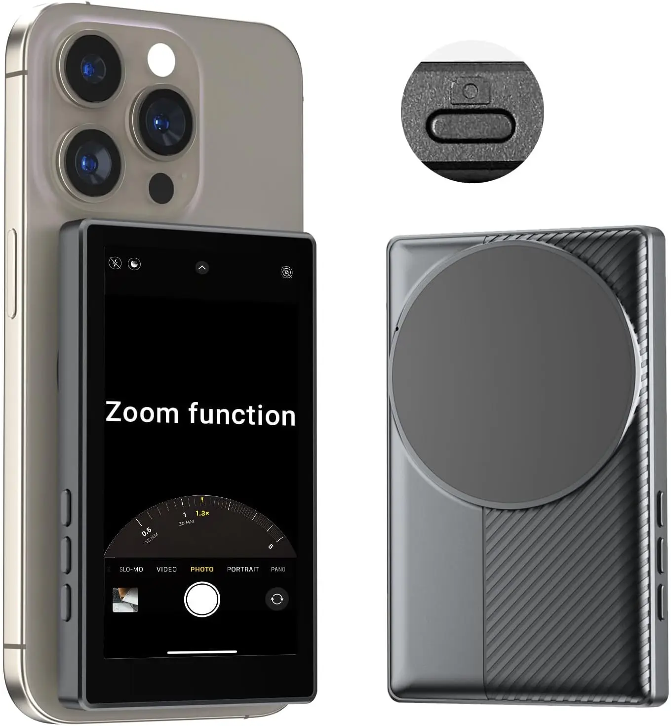 OmniMaster Back Camera Selfie Monitor for iPhone & Android – Wireless Screen Mirroring, MagSafe Mount, Built-in Speaker, Bluetooth Remote for Vlog, TikTok & Livestream