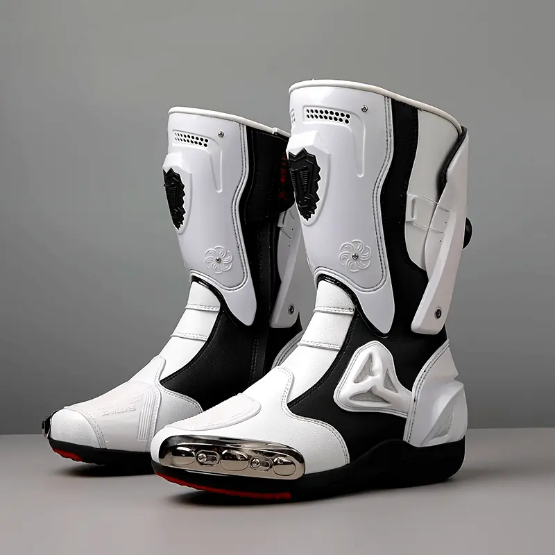 Motorcycle riding boots high top boots road track racing sports protective shoes motorcycle shoes for men and women