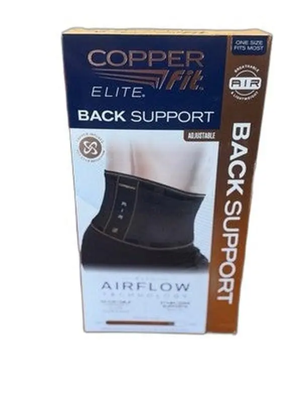Copper Fit Elite Back Support Adjustable Airflow Copper Infused One Size