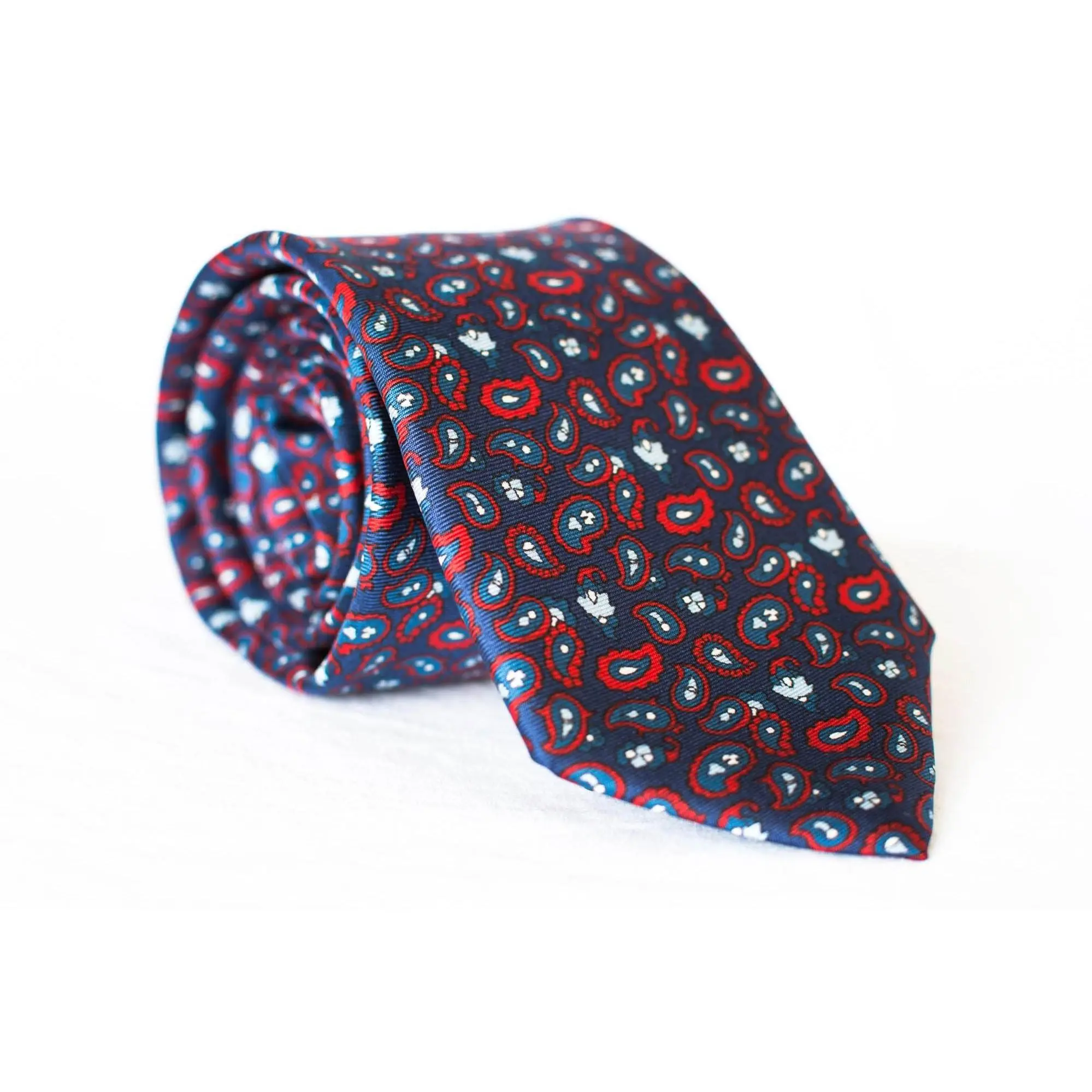 Navy Paisley Tie