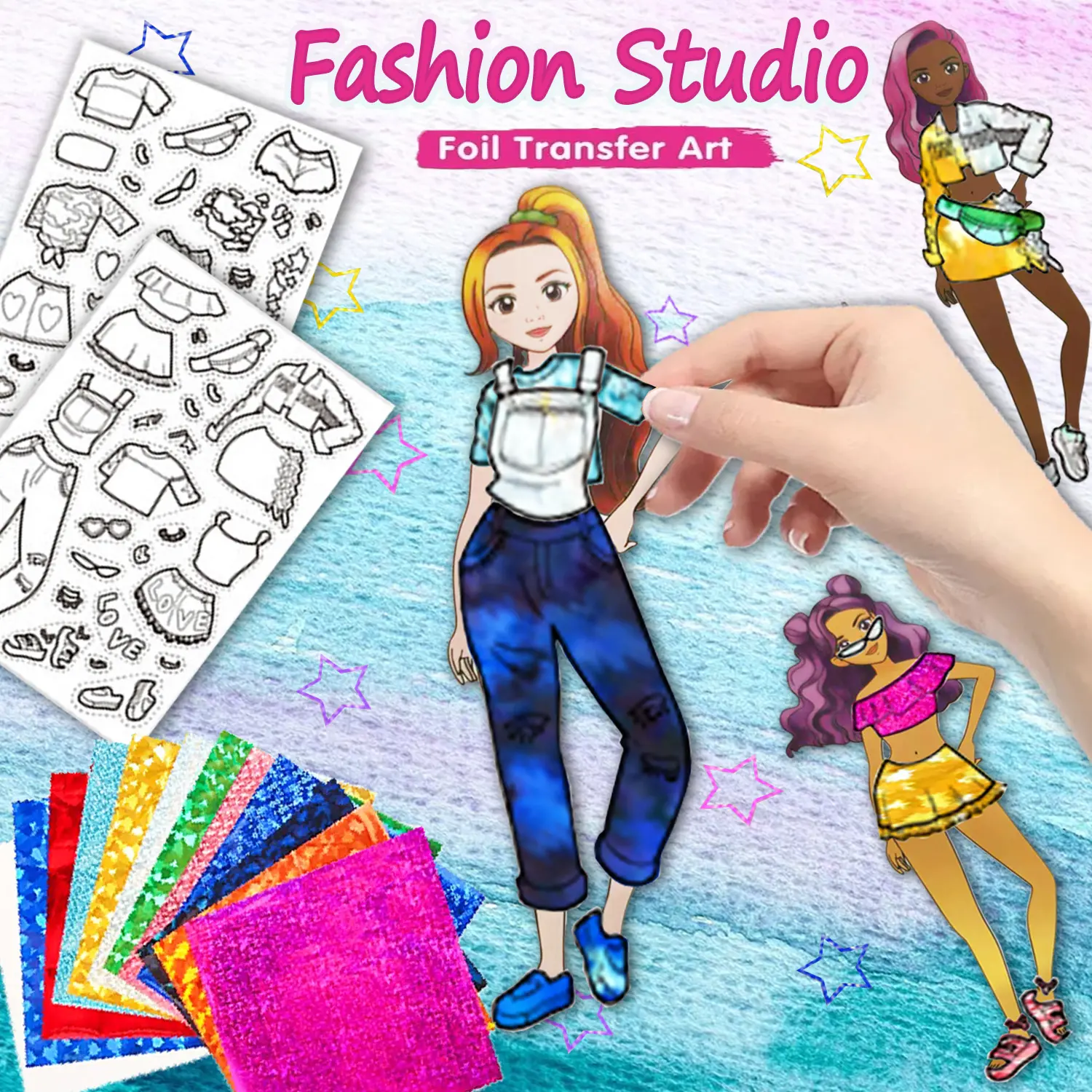 Princess Costume Set, Fashion Studio Fun Kit, Travel Essentials, DIY Craft Set, Creative Activities, Transfer Crafts, Birthday Gift, Christmas Gift, Craft Kits, Art Stickers, Aesthetic Stickers, Sticker Sheets, Sticker Collage Pack