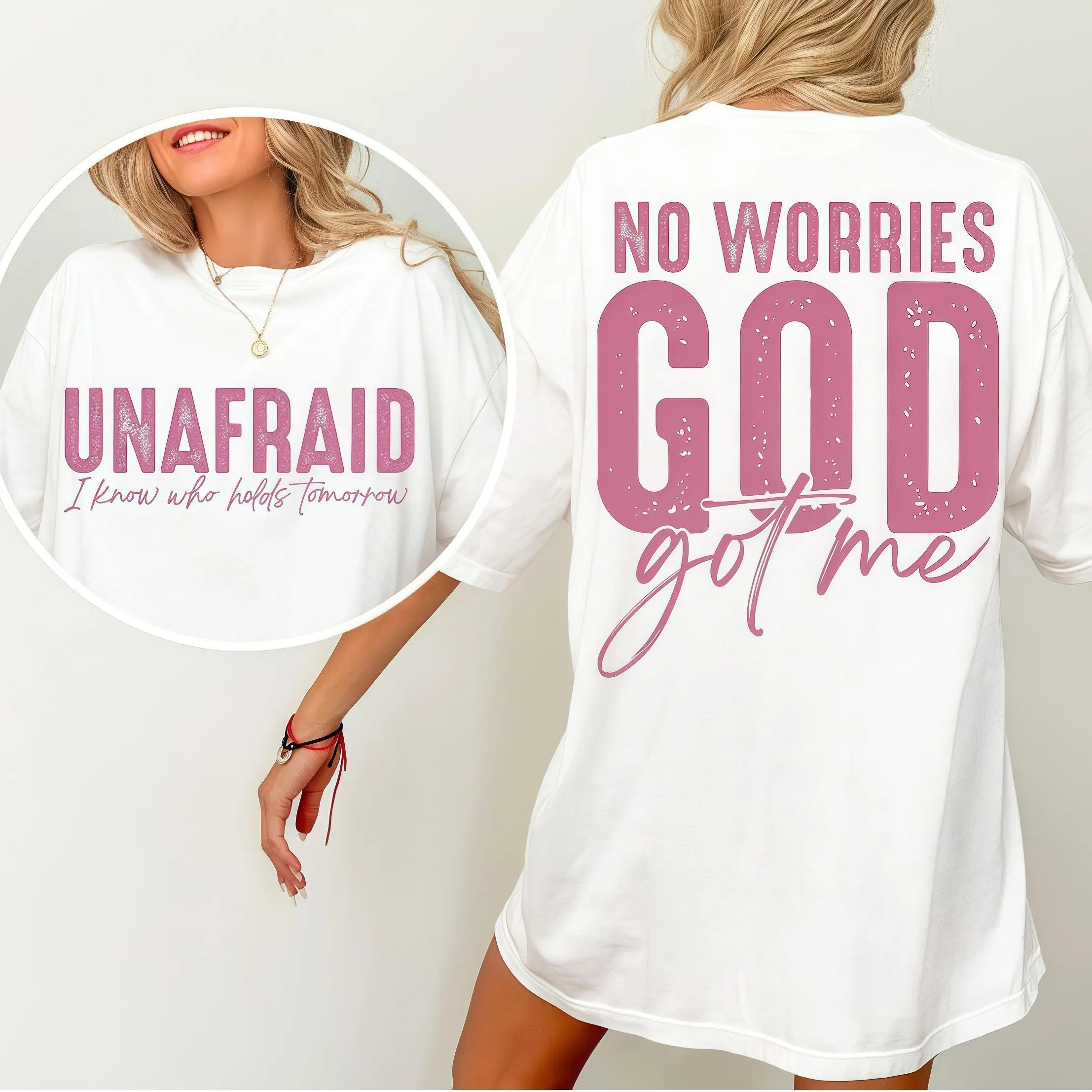 Unafraid Christian Shirt, No Worries God Got Me Tee, Comfort Colors Religious Graphic T Shirt, Faith Encouragement Gift