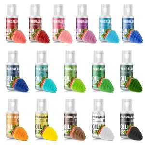 Based Food Coloring Set for Chocolate 16 colors Vibrant Edible Baking Food Dye for Chocolate, Candy Melts, Fondant, Butter, Meringues, Cookie Icing Frosting, Donut 0.67 Fl.Oz Bottles