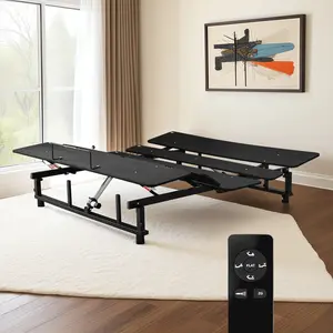 Donext Adjustable Bed Base with Independent Head & Foot Incline Quiet Motor Wireless Remote Control Electric Bed Base Universal Ergonomic 750lbs Capacity Easy Setup Quick Installation Personalized Comfort