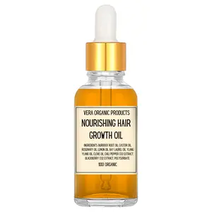 Organic Rosemary Burdock and Casotor Hair Growth Oil for Scalp Treatment and Hair Growth - Natural Herbal Formula Haircare Blend