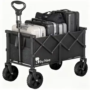 Heavy Duty Folding Wagon 680LBS All Terrain Utility Cart Large Capacity