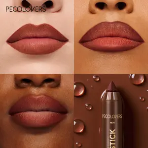 1 Pc Long-Wear Lipstick Pen, Transfer-Proof Lip Crayon, Waterproof Lip Color For Travel And Outdoor Activities, Ruby Red And Milk Tea Brown And Burgundy, Lip Cosmetic Product, Lip Pencil, Transfer Proof Lipliner