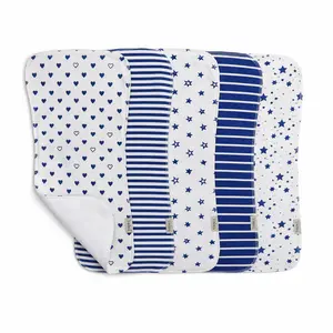 5 Pack Four-Layer Muslin Baby Burp & Feeding Cloths – Soft Absorbent Bibs & Towels for Boys & Girls, Breathable Newborn Nursing Cloths for Spit-Up & Drooling