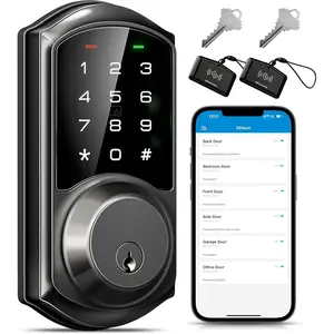 VE06 Smart Deadbolt with App Control, Keyless Entry Smart Lock for Front Door, Electronic Digital Door Lock with Code, Easy Install, Matte Black