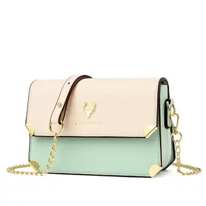 Hot sale color matching ladies shoulder bag deer head decoration handbag fashion messenger bag