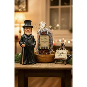 Christmas Past Potpourri Extra Small - Scented Fragrance in Clear Plastic Container with Rope Strap
