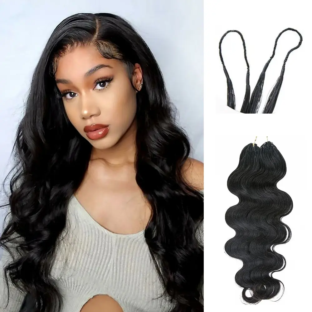 Body Wave Pre-Separated Crochet Hair Extensions Human Hair  display picture 1