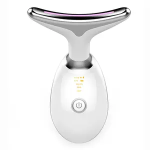 Red & White 3-in-1 EMS Neck Massager | LED Light Therapy relaxation Heat with body care device