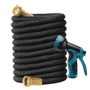 Multi Functional Telescopic Car Wash Kit - With High-Pressure Nozzle - Metal Joint And Rubber Hose - Suitable For Gardening - Car Wash And Pet Bath - American Standard Thread