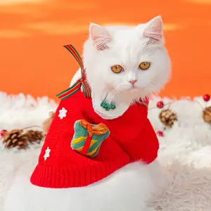 [HipiPet] Christmas Reindeer Pet Cardigan: Knit 2-Leg Sweater for Dogs & Cats – Warm for Fall/Winter, Perfect for Holiday Gatherings & Daily Wear!​